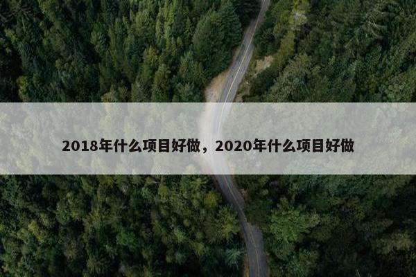 2018年什么项目好做，2020年什么项目好做