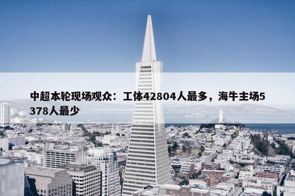 中超本轮现场观众：工体42804人最多，海牛主场5378人最少