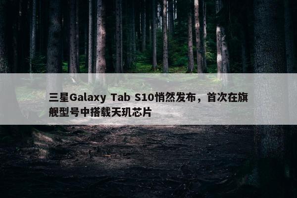 三星Galaxy Tab S10悄然发布，首次在旗舰型号中搭载天玑芯片