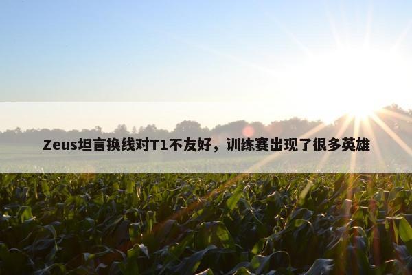 Zeus坦言换线对T1不友好，训练赛出现了很多英雄