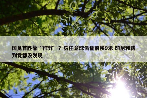 国足首胜靠“作弊”？罚任意球偷偷前移9米 印尼和裁判竟都没发现